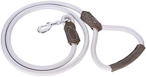 Mile High Life Dog Leash with Genuine Leather-Wrapped Ends/Handle, 4/5/6FT