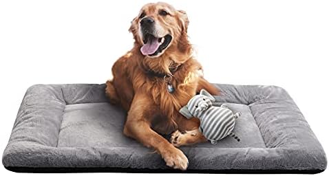 Dog Crate Pad Washable Dog Bed for Crate Large Cozy Mat 42-Inch Gray