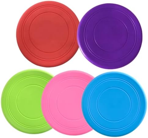 5pcs Pet Flying Disc Toy Outdoor Dog Chewing Toys for Interactive Play Soft and Washable for and Water Activities