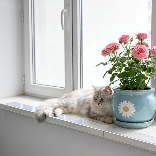 Window Sill Protector, 2-Pack Transparent Pet Window Guard & Scratch-Resistant Cover – Heavy Duty Protection from Cat and Dog Claws Chewing for Plants 29.5 '' x 3.2''