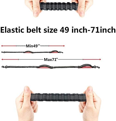 Retractable Hands Free Dog Leash for Running Walking Training Hiking,Bungee Waist Leash Adjustable Waist Belt Reflective Stitching Leash Shock Absorbing for Puppy, Small & Medium Dogs