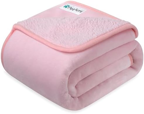 PetAmi Waterproof Dog Blanket Puppy Cat Large Couch Cover, 40x60 Pink