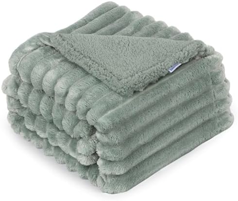 Waterproof Pet Blanket for Large Dogs & Cats - Reversible Calming Plush, Washable Furniture Cover for Couch, Bed, Car Seat, Blocks Leaks, Stains & Pet Fur (Green, 30"x40")
