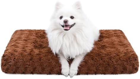 KSIIA Washable Dog Bed Medium Size Dog Crate Bed Pet Mat 29"x21" Brown
