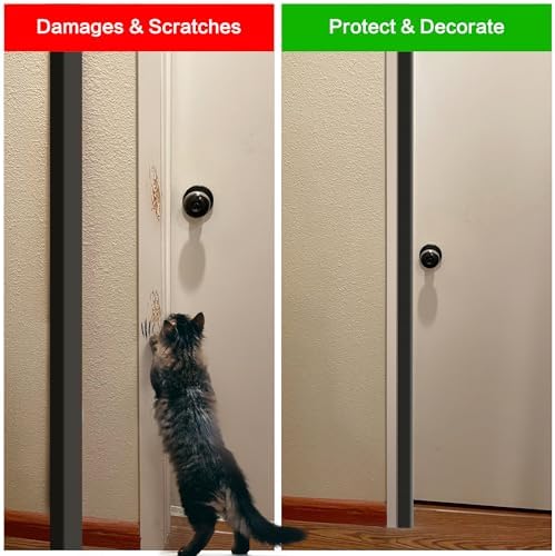 Wall Corner Protector, Walls Edge Protector, Self-Adhesive Wall Corner Guards, PVC Double Side Edge Protector, Furniture Stairs Guard (Black, 2pcs x 35.4" L x 1.97" W)