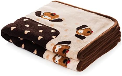 Snuggle Puppy Fleece Blanket for Dogs, Machine Washable, 48 x 30 in