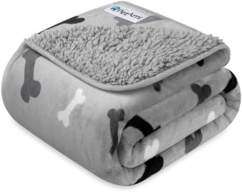PetAmi Waterproof Dog Blanket Puppy Cat Medium Couch Cover, 29x40 Bone Grey