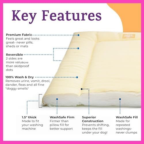 Pet Dreams Dog Crate Pad - Washable Kennel Mat, Crate Pads for Dog Cages, Non-Toxic, Flat Indoor Cat Bed, Fits iCrate 18, 24, 30, 36, 42, 48 Inches (Blue, X Small, 18")
