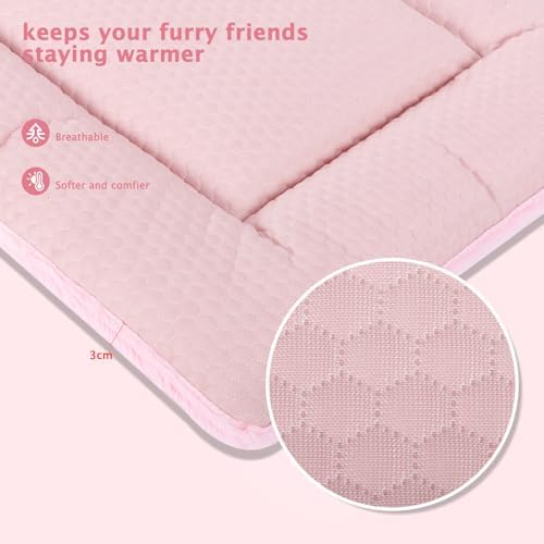 Dog Bed Mat, Crate Pad Reversible,Soft Kennel Pad, Washable Crate Mat (Cool and Warm),Pet Sleeping Mattress for Small Medium Dogs XB009