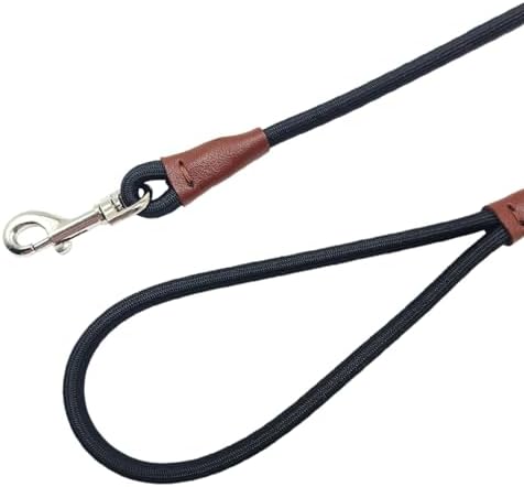 MayPaw Small Rope Dog Leash 6FT 8FT 10FT, 1/4-in Lightweight Pet Leash for Small Dogs/Puppy/Cats, Classic Colors Round Dog Lead (10ft*1/4", Black)