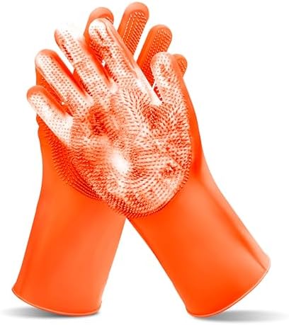 Pet Grooming Gloves—Dog Washing Gloves with High-Density Teeth