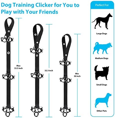 TIOVETY Dog Doorbells for Potty Training, 7 Extra Large Loud 1.4 Door Bells, Durable Adjustable Strap Potty Training Bells for Dog Knob, Housebreaking, Ring to Go Outside Puppy Pet Supplies