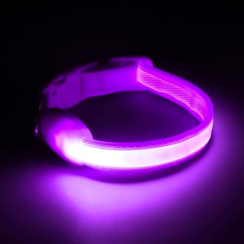 Light up Collar for Small Dog,Vizpet XS Led Adjustable Small Size Collar