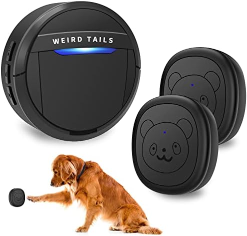 Wireless Doorbell, Dog Bells for Potty Training IP55 Waterproof Doorbell Chime Operating at 950 Feet with 55 Melodies 5 Volume Levels LED Flash (1 Receiver 2 Transmitters)