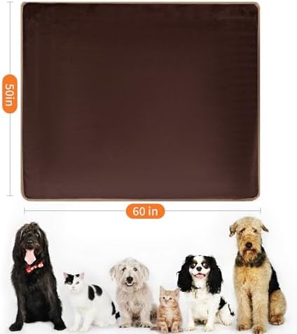 Waterproof Brown Throw Blanket for Couch Sofa Bed