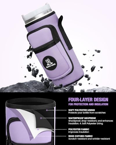 Sports rabbit Universal Water Bottle Holder with Strap & Phone Pocket
