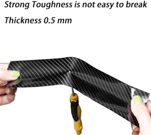 DGSL Car Door Edge Guards Door Sill Protector, 2.7In x 49Ft 5D Carbon Fiber Car Wrap Film, Vinyl Automotive Wrap Film Anti-Collision Fits for Most Vehicles