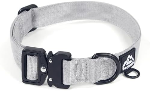 Dog Collar for Large Medium Small Dogs Leash Harness(Light Grey, 2XL)