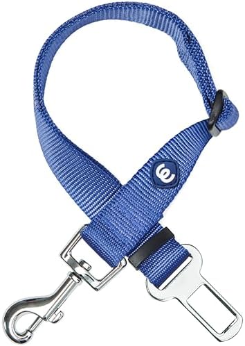 Blueberry Pet Dog Leash - Puppy Essentials & Heavy Duty Dog Leashes for Large Dogs - Marina Blue Seat Belt Tether for Pet Parents, Safety-Conscious Dog Lovers & Road Trip Enthusiasts
