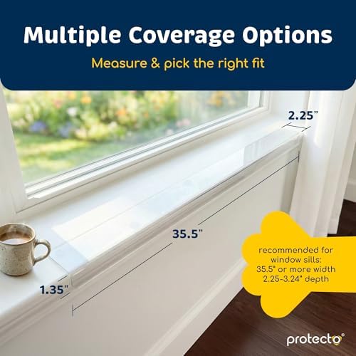 PROTECTO 2-Pack Window Sill Protector from Dogs & Cats, 35.5 x 2.25 in
