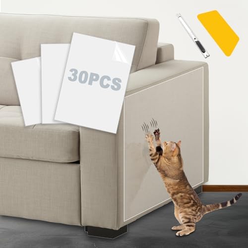Transparent Cat Scratch Furniture Protectors 30 Pcs 16x12in Scratch Guards
