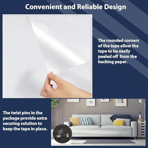 Anti Cat Scratch Furniture Protector, Transparent Self-Adhesive Couch Furniture Protectors from Cats Scratching Claws, Cat Scratch Couch Protector (17.5"X17.5")