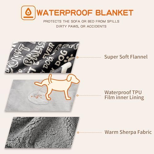 Waterproof Pet Blanket for Small Dogs and Cats 30"x40"