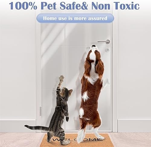 Door Scratch Protector from Dog Scratching, 200'' x 8.3'' Dog Door Protector Scratch Guard, Ultra Durable Anti Scratch Guard Deterrent Tape, Clawguard Door Shield