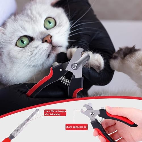YNR Dog Nail Clippers for Large, Medium and Small Breed Professional Pet Nail Clipper Suitable for Cats, Rabbits and Guinea Pigs With Safety Lock and Protective Guard to Avoid Over Cutting