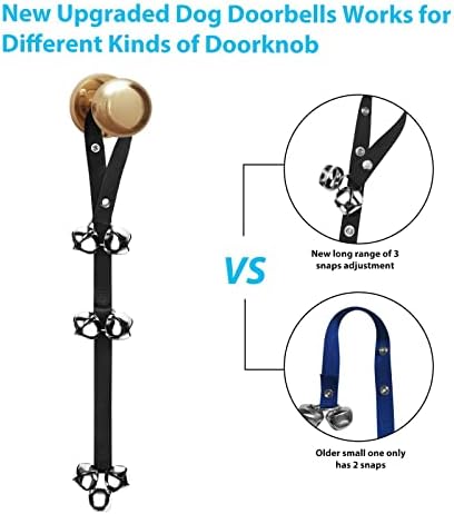 TIOVETY Dog Doorbells for Potty Training, 7 Extra Large Loud 1.4 Door Bells, Durable Adjustable Strap Potty Training Bells for Dog Knob, Housebreaking, Ring to Go Outside Puppy Pet Supplies