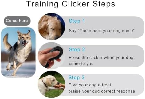 Dog Training Clicker, Pet Behavior Device with Wrist Strap, Hands-Free