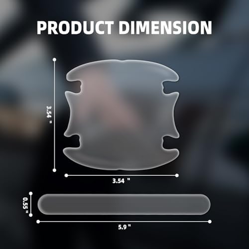 8PCS Clear Car Door Handle Protector – Transparent Anti-Scratch PET Film Stickers, Waterproof Adhesive Door Bowl Guard, Universal Car Accessories Paint Protection Vinyl for Cars, SUVs, Trucks, Sedans