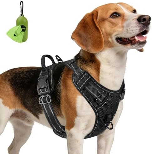 Joytale No Pull Dog Harness Medium Sized Dog, Front Clip, Black