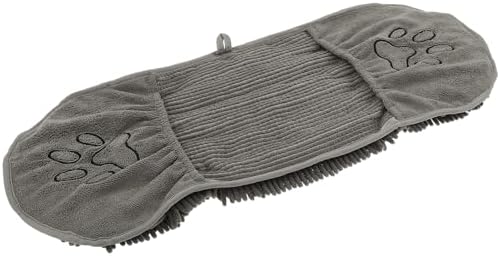 Soft Quick Dry Towel for Dogs | Ultra Absorbent Microfiber Shammy | Comfortable Hand Pockets | Indoor Outdoor Use | Soft Material | Machine Washable(Grey)