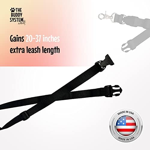 The Buddy System - Extend A Buddy, Leash Extender - Small Dog, Black
