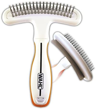Wahl 2-in-1 Combination Double Row Pet Rake with Hair Shedding Blade