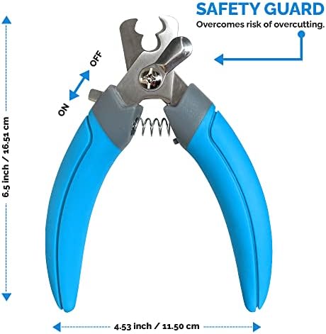 LuckyTail Dog Nail Clippers with Safety Guard & Lock, Professional Pet Grooming Tool for Medium and Large Dogs