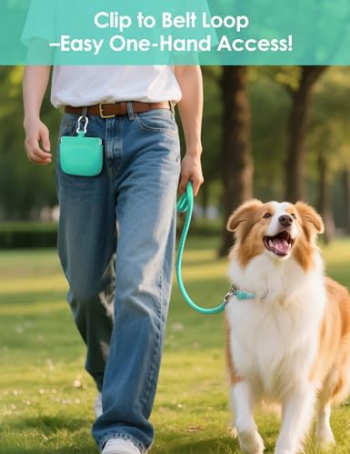 1 Cup Silicone Dog Training Treat Pouch(Turquoise)