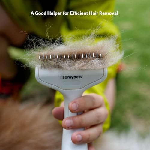 One Press Self Cleaning Dog Brush for Shedding Undercoat Deshedding Rake