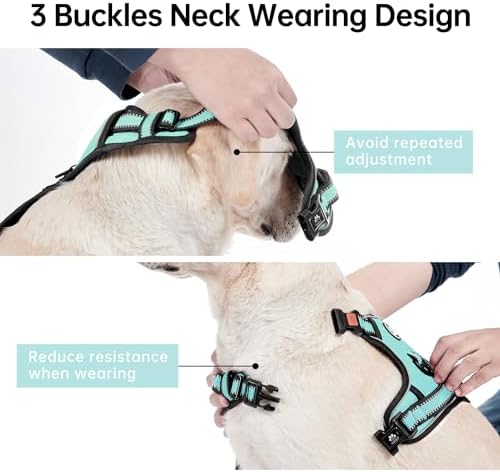 IVY&LANE No Pull Dog Harness for Small Dogs,Reflective Dog Vest Harness