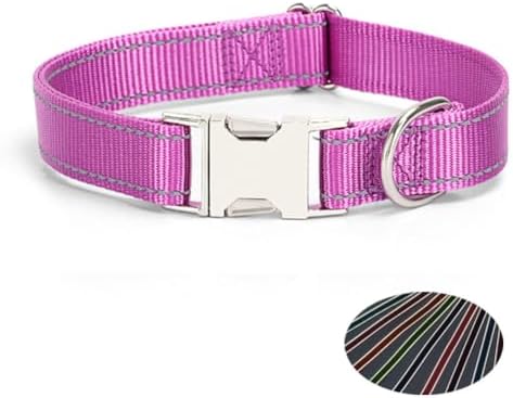 Reflective Dog Collar with Quick Release Metal Buckle Heavy Duty
