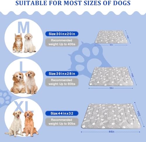 Cooling Pet Mat 44“x32”,Heat-Absorbing Color-Changing & Foldable Bed
