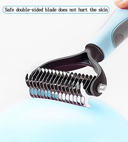 Pet Grooming Tool-2 Sided Undercoat Rake for Dogs &Cats-Safe and Effective Dematting Comb for Mats&Tangles Removing-Deshedding Brush for Large Dogs to Small Dogs(Small)