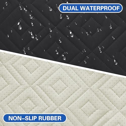 2026 Waterproof Sofa Dog Blanket (30"x70") Comfy Couch Sofa Mat for Pets with Anti-Slip Back, Universal Incontinence Lightweight Liner Pad for Furniture Car Picnic etc Durable Washable, Black