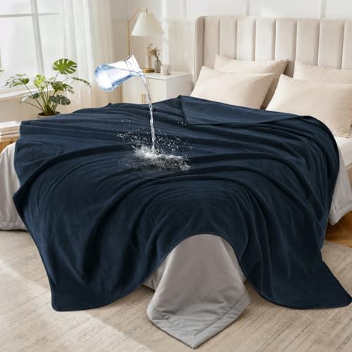 LOOBANI Waterproof Blanket for Twin Bed, Reversible Leakproof Throw 60"x80"