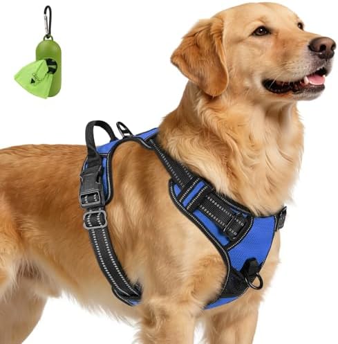 Joytale No Pull Dog Harness for Extra Large Dogs, Front Clip, Navy Blue