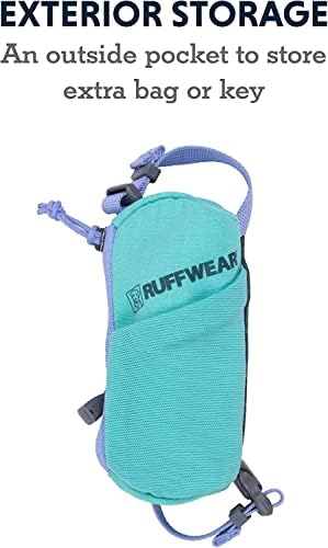 Ruffwear, Stash Bag Mini Dog Poop Bag Holder, Compact Leash Pouch with 2-Strap Attachment, Zip Pocket Fits Standard Roll, Side Slot, Grippy Starter Pad, Cinch Poop Loop, Mesh Pocket, Coastal Mountains