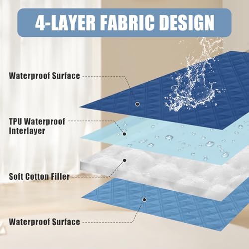 Smiry Waterproof Reversible Dog Bed Cover Pet Blanket