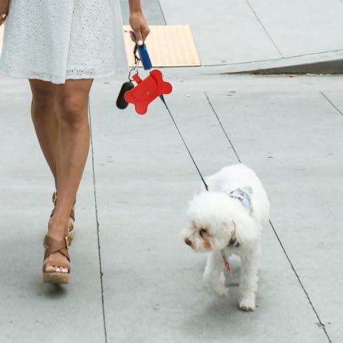 ORFOFE Portable Dog Poop Bag Holder Dispenser Scented Waste Bag Dispenser for Outdoor Dog Walking