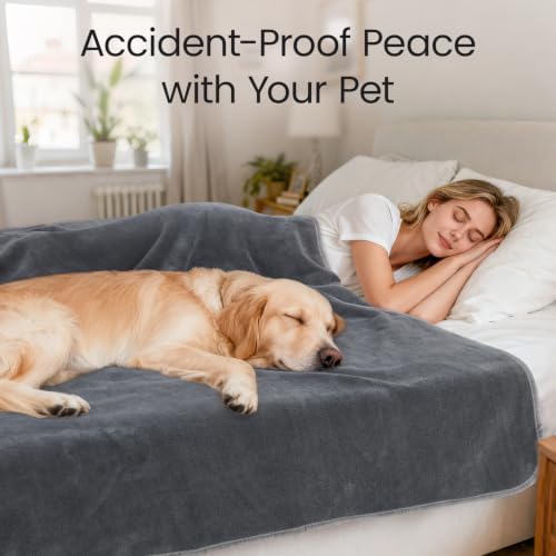 LOOBANI Waterproof Blanket for Bed Full/Queen, Reversible Leakproof 80"x90"
